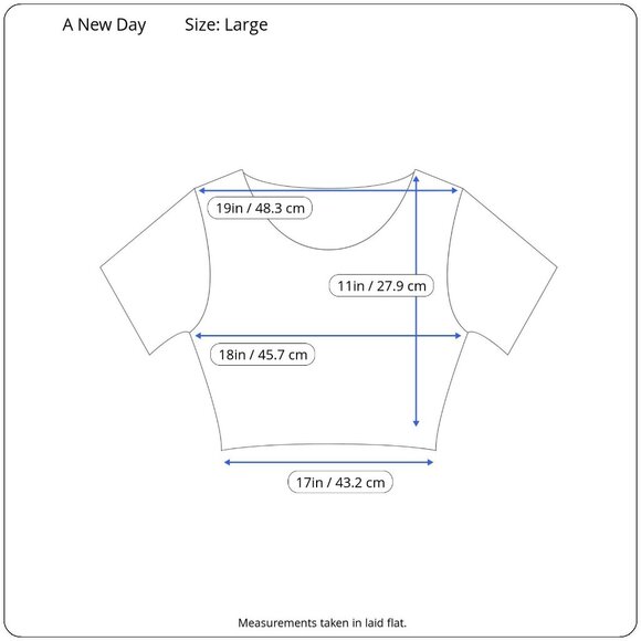 A New Day Womens Stretchy Off-Shoulder Ruffle Green Crop Top Size Large - Picture 6 of 11